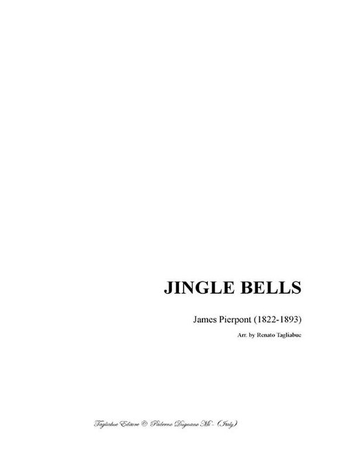 Title details for JINGLE BELLS--For SATB Choir by Renato Tagliabue - Available
